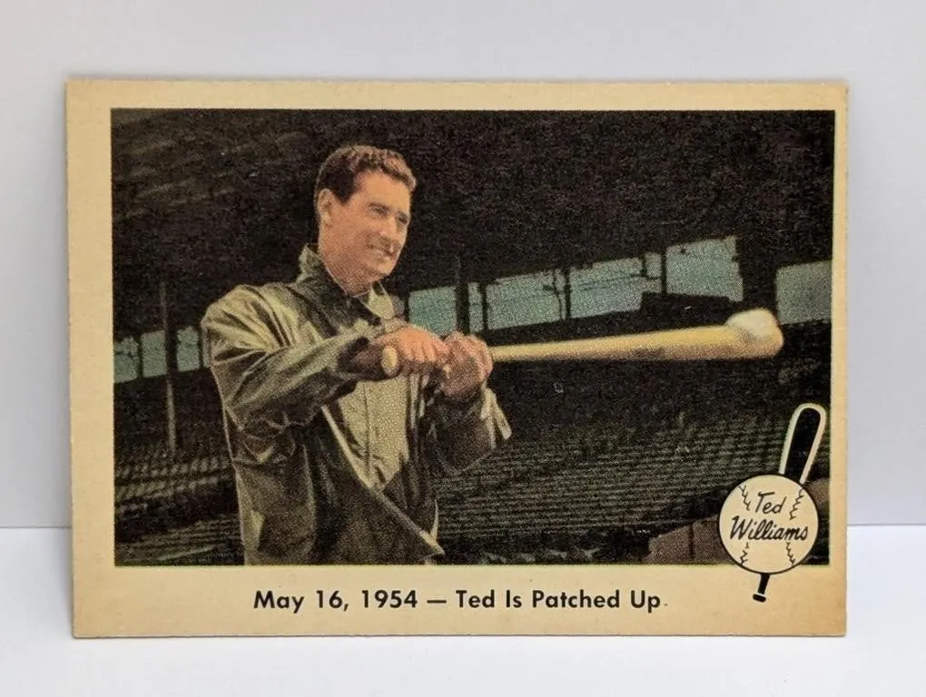1959 Fleer Ted Williams "Patched Up" #51 Stains