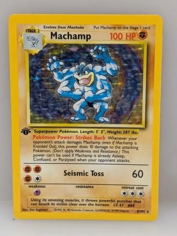 Pokemon 1999 1st Edition Machamp 8