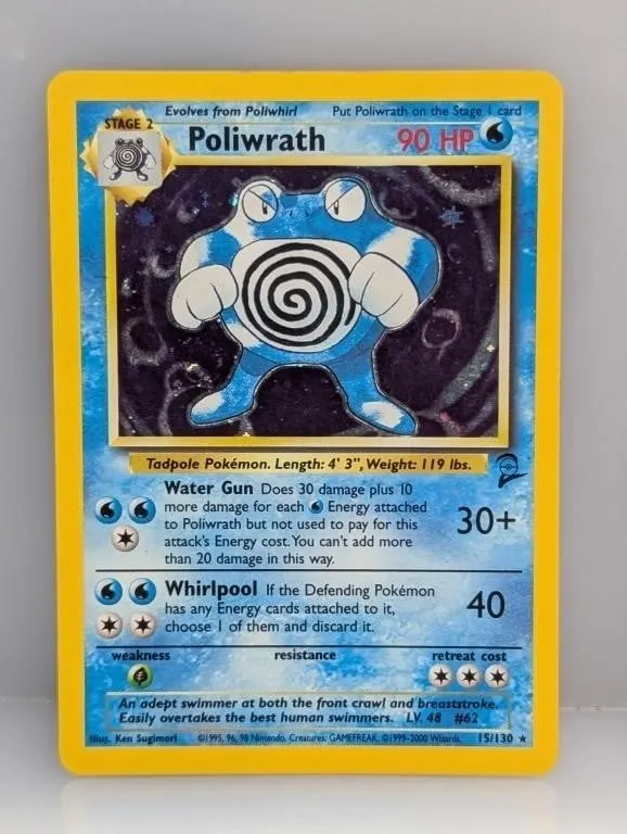 Pokemon 2000 Poliwrath Holo 15 *Swirl