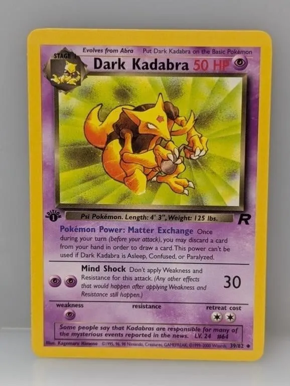 Pokemon 2000 1st Edition Dark Kadabra 39