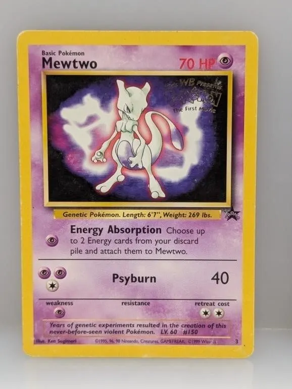 Pokemon 1999 Mewtwo Stamped Promo *Crease/Edges