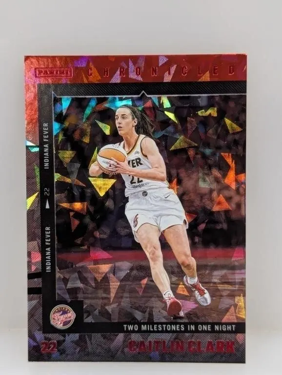 2025 Chronicles Caitlin Clark Red Cracked Ice 3