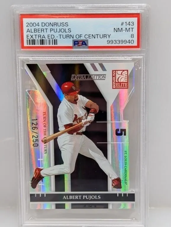2004 Donruss /250 Albert Pujols Die Cut 143 PSA 8