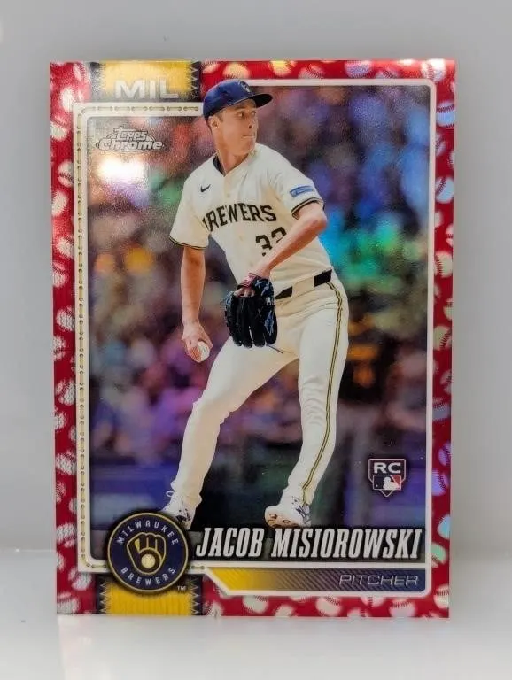 2026 Topps Chrome Red Jacob Misiorowski RC #196