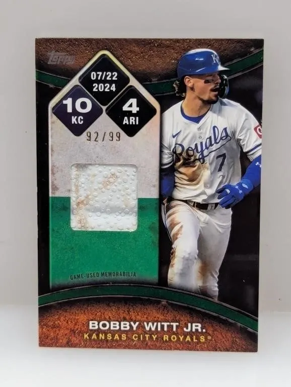 2025 Bobby Witt Jr Topps Base Relic /99 Back
