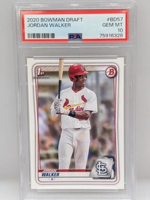2020 Jordan Walker Bowman Draft 1st Bd57 PSA 10
