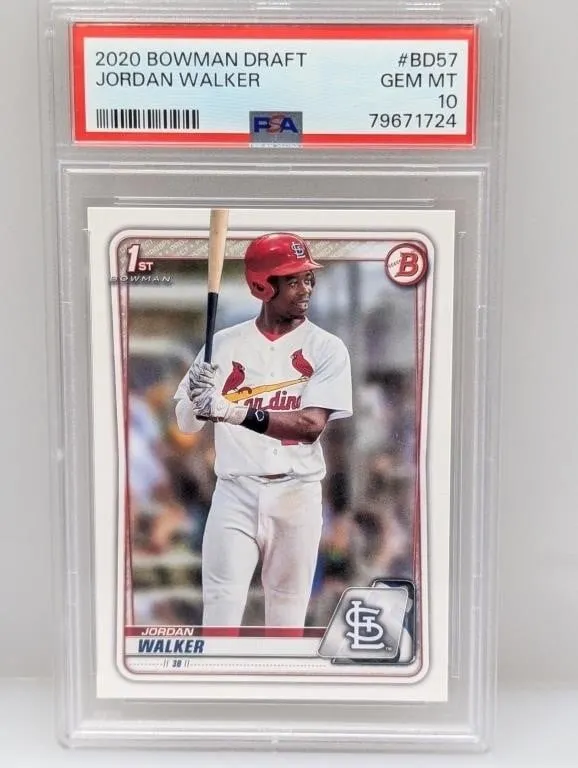2020 Jordan Walker Bowman Draft 1st Bd57 PSA 10