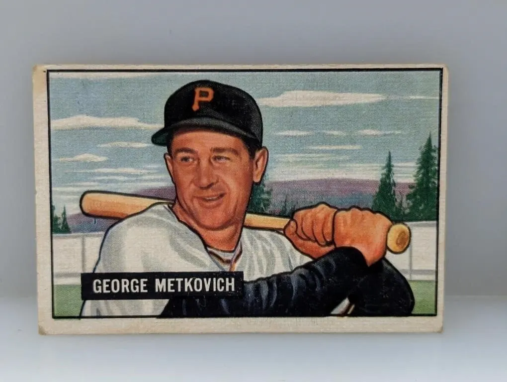 1951 Bowman #274 George Metkovich Pirates Stain