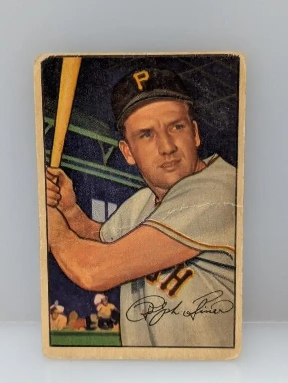 1952 Bowman #11 Ralph Kiner HOF Pirates Creases
