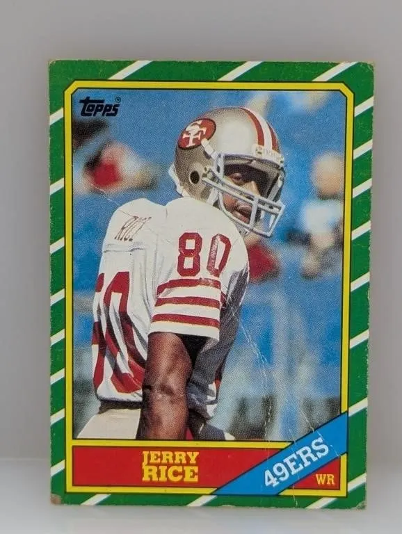 Jerry Rice 1986 Topps Rookie #161 Creases
