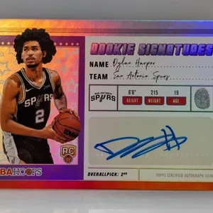 2025 NBA Hoops Dylan Harper Rookie Signatures Auto