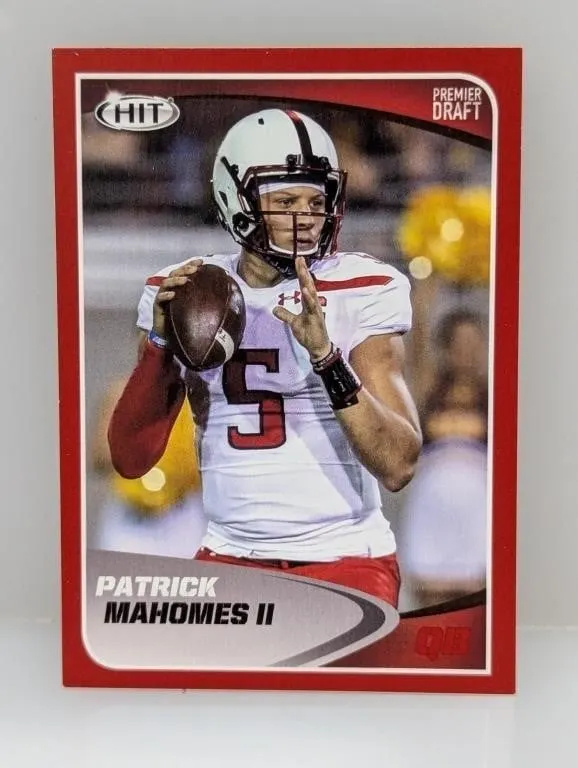 Patrick Mahomes 2017 Red SAGE-HIT Premier Draft RC