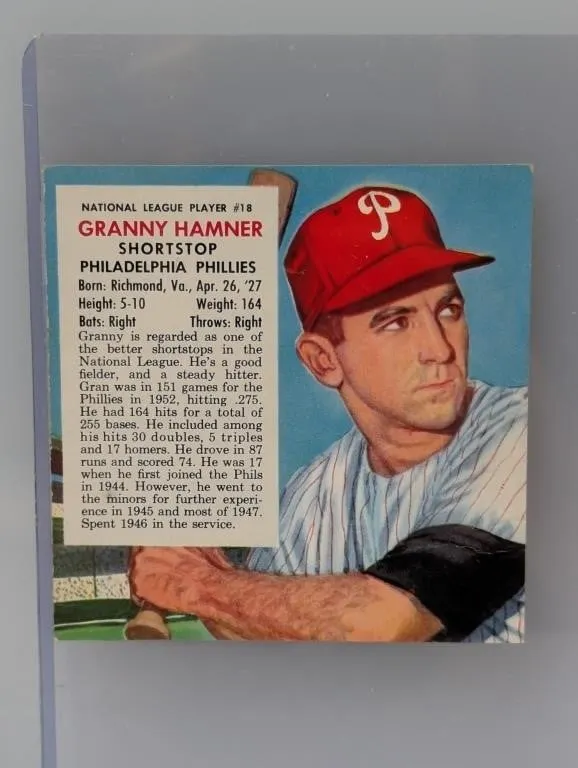 1953 RED MAN TOBACCO GRANNY HAMNER 18N Cs/Is