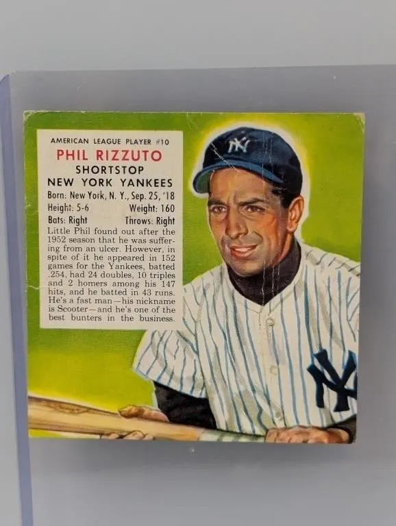 1953 RED MAN TOBACCO PHIL RIZZUTO HOF 10A Cs/S