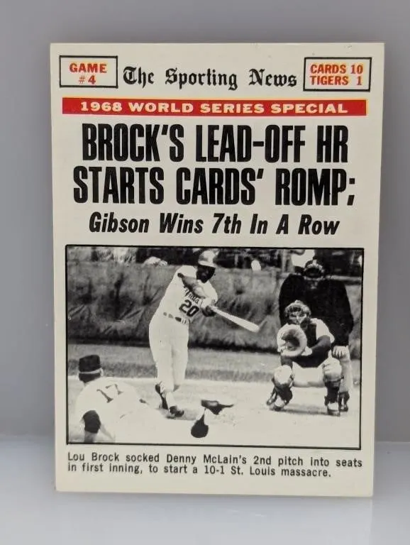 1969 TOPPS WSG-4 BROCK�S LEAD-OFF HR CARDS ROMP
