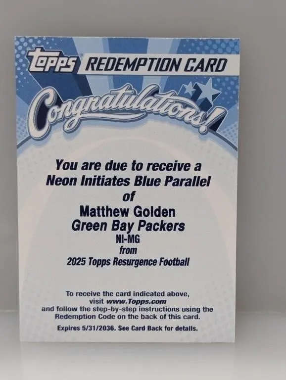 2025 Topps Resurgence Matthew Golden Redemption/99