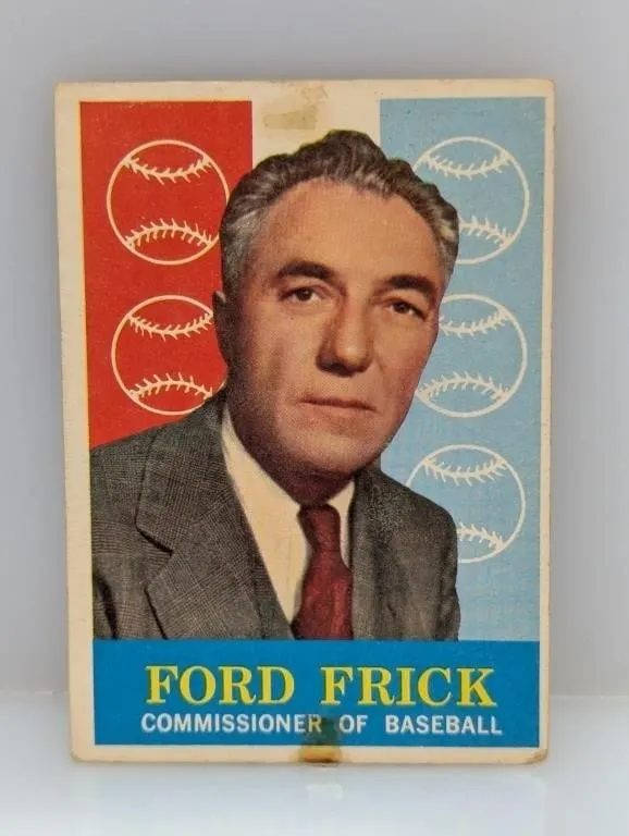 1959 Topps #1 Ford Frick Tape/Stain/Crease