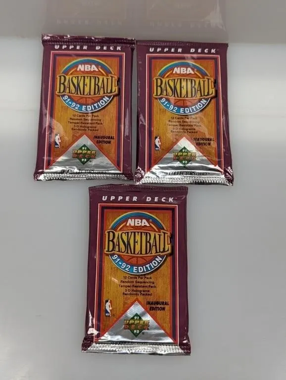 (3) 1991-92 UD Inaugural Ed Packs Look For Jordan