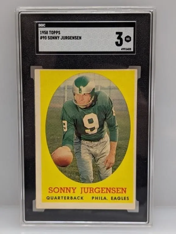 1958 Topps Sonny Jurgensen RC 90 SGC 3