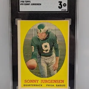 1958 Topps Sonny Jurgensen RC 90 SGC 3