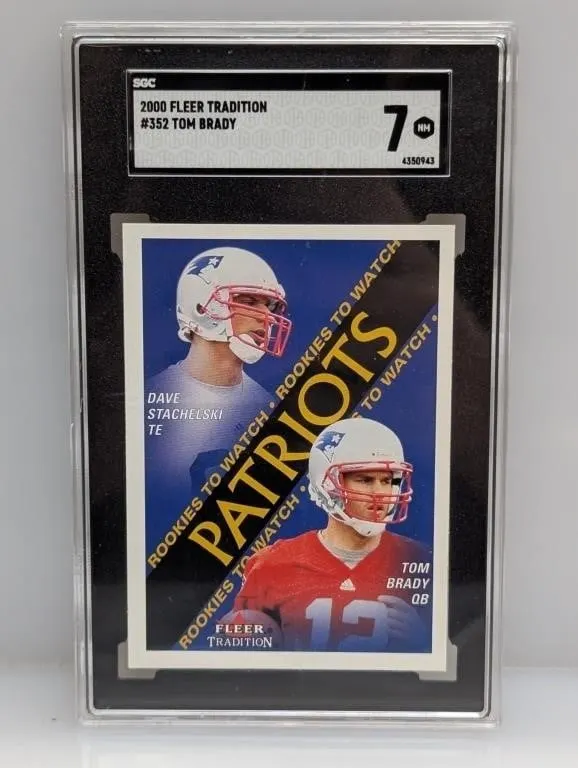 2000 Fleer Tradition Tom Brady RC 352 SGC 7