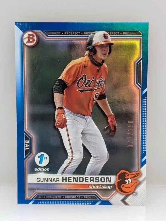 2021 Bowman 1st Edition Gunnar Henderson Blue /150