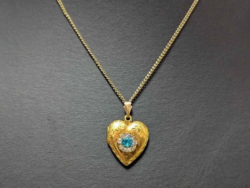 16" 10K GF Chain w/Heart Motif Pendant