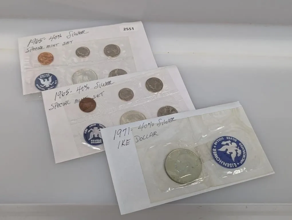 (3) 40% Silv US Mint Sets