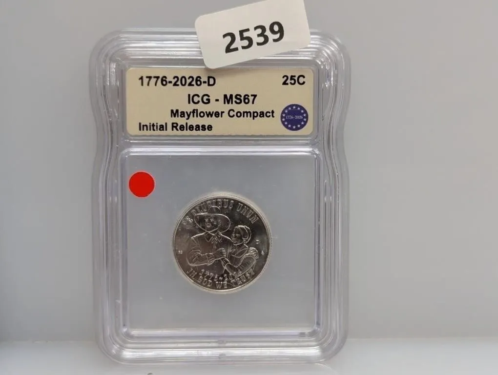 ICG 2026-D MS67 Mayflower Compact Quarter