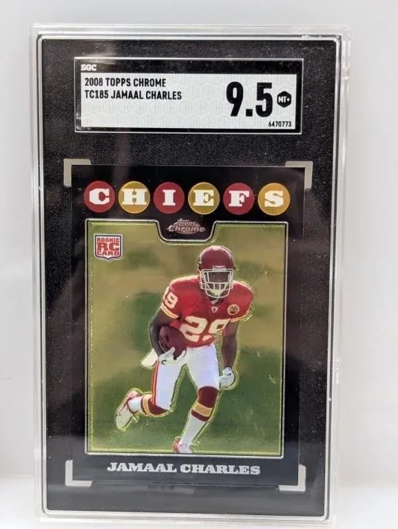2008 Topps Chrome Jamaal Charles RC TC185 SGC 9.5