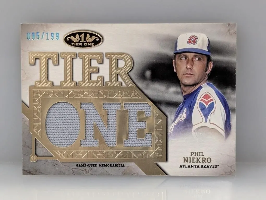 2024 Topps Tier One Phil Niekro Relic Die Cut /199