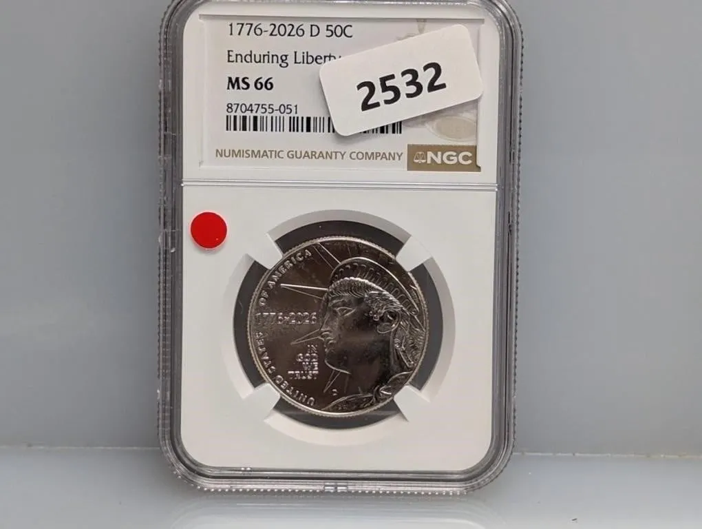 NGC 2026-D MS66 Liberty Half $1