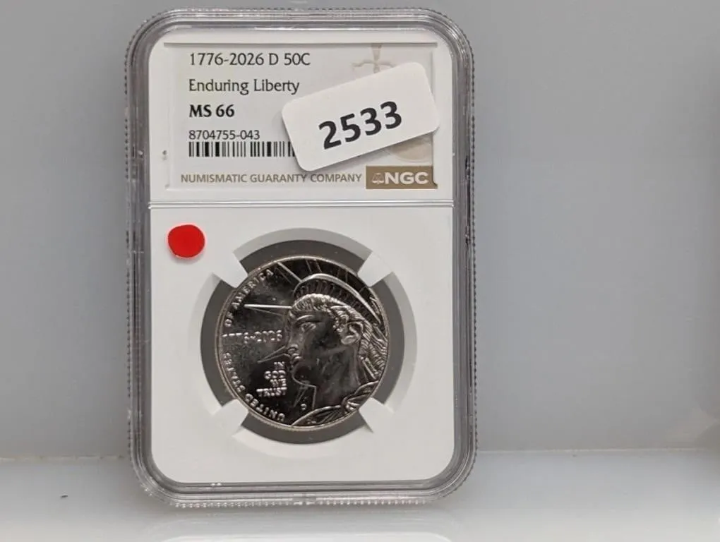 NGC 2026-D MS66 Liberty Half $1