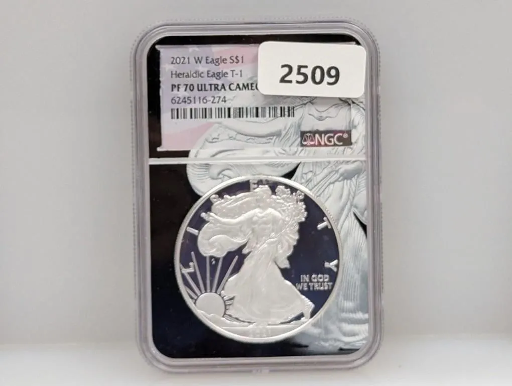 NGC 2021-W PF70 Ultra Cam 1oz .999 Silv Eagle $1