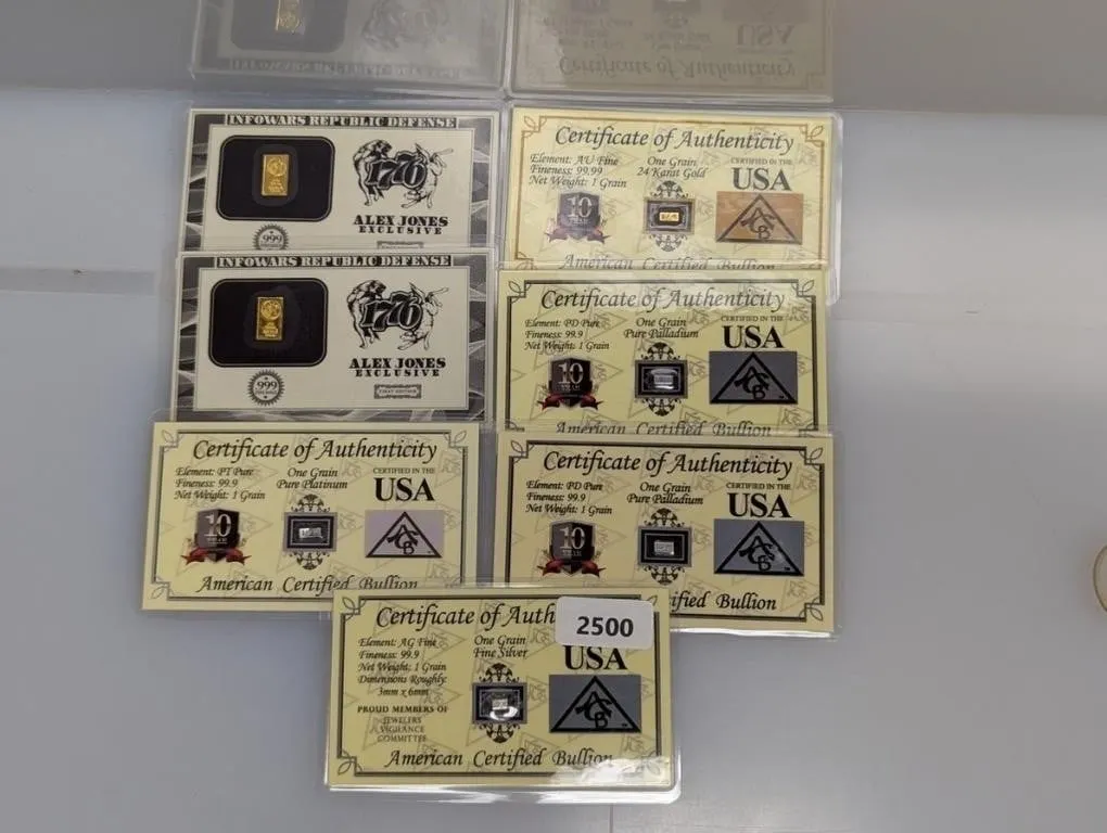 Lot of Mixed Metal Bullion