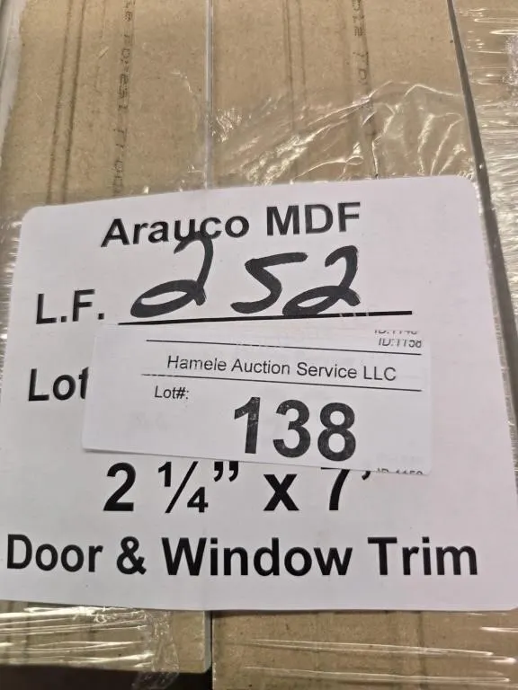 Arauco MDF trim 2-14" x 7' 252 LF