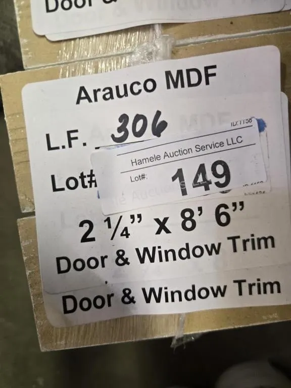 Arauco MDF trim 2-1/4" x 8'6" 306 LF