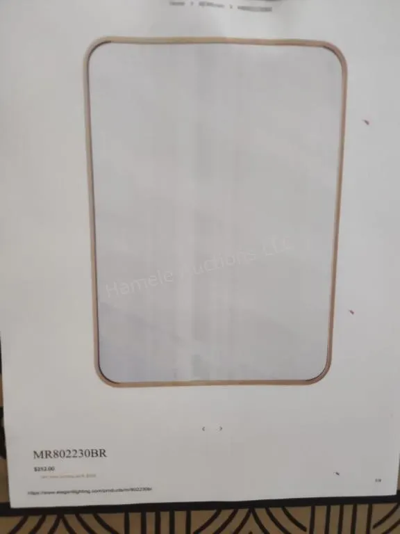 Elegant mirror brass 26x34"