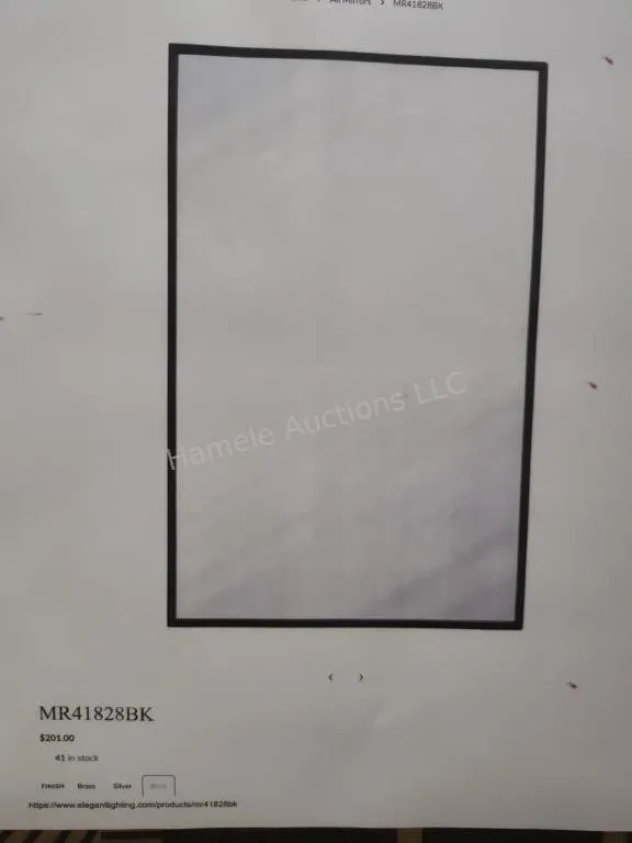Elegant Mirror black 18x28"
