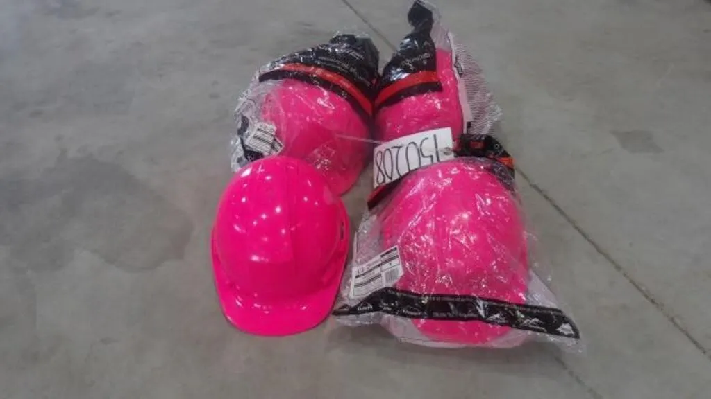 Qty Of (4) Pink Hard Hats