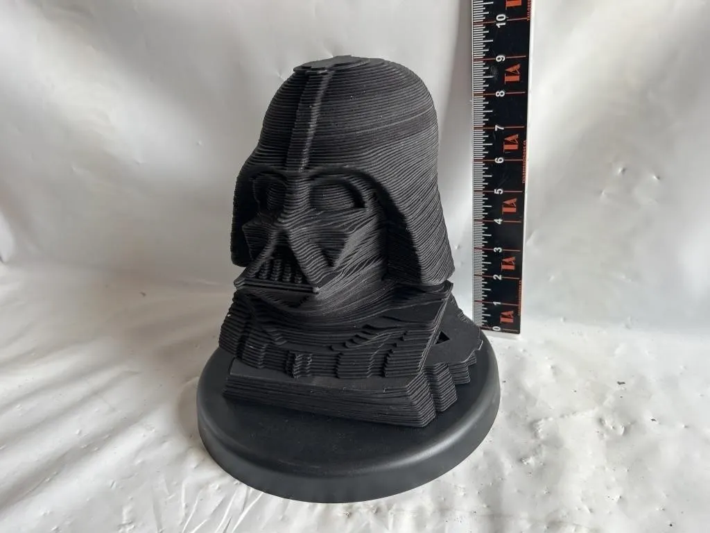 3D Printed Darth Vader Helmet Bust on Stand