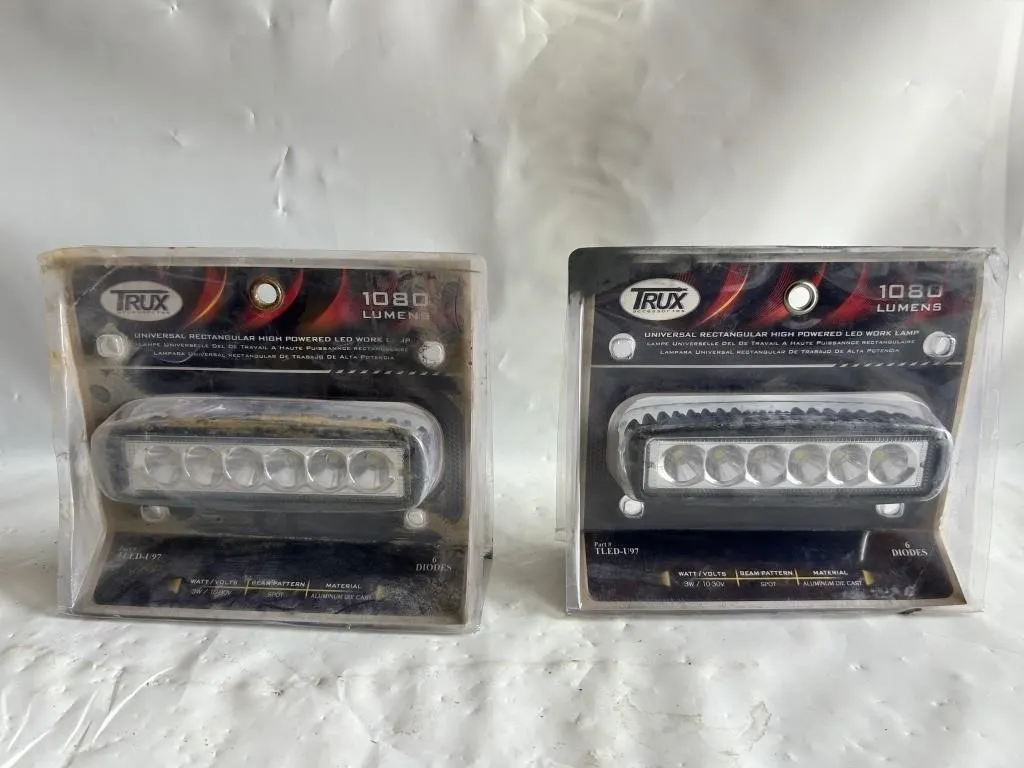 Trux 1080 Lumen LED Work Lamps, Qty 2