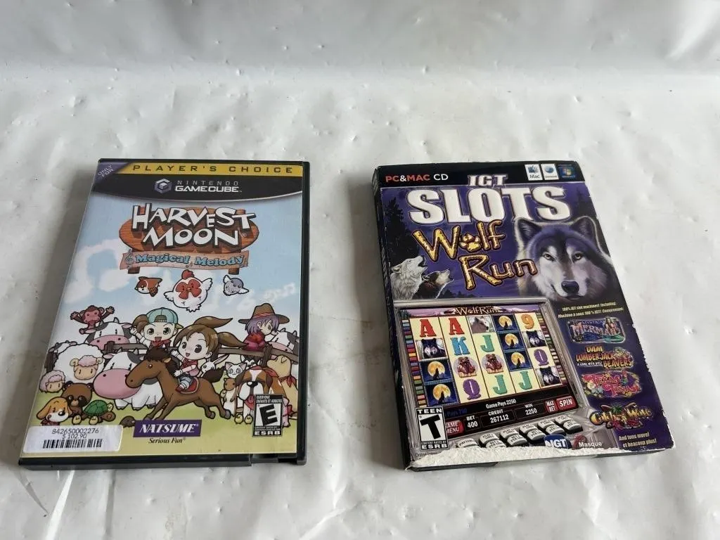 GameCube Harvest Moon & PC IGT Slots Wolf Run