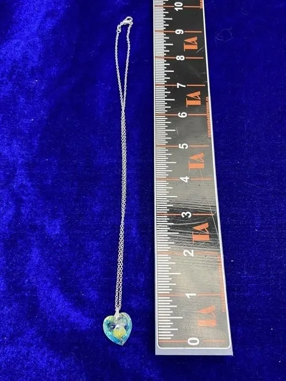 Crystal Heart Pendant on Chain