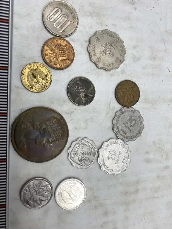 Mixed World Coin Lot (12 coins, various countries)