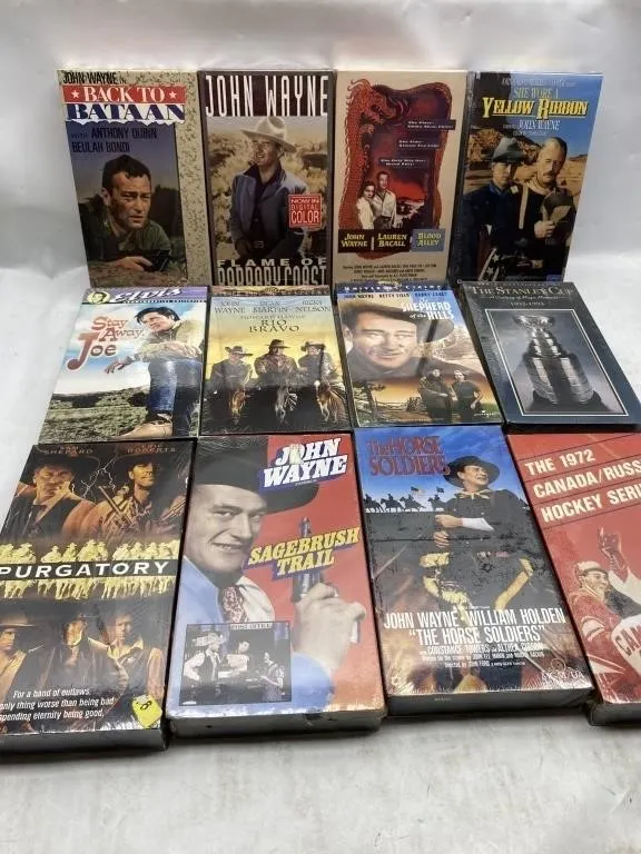 John Wayne & Western VHS Tape Collection (12)