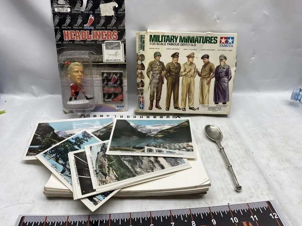 Leetch Figure, Tamiya Model Kit, Postcards & Spoon