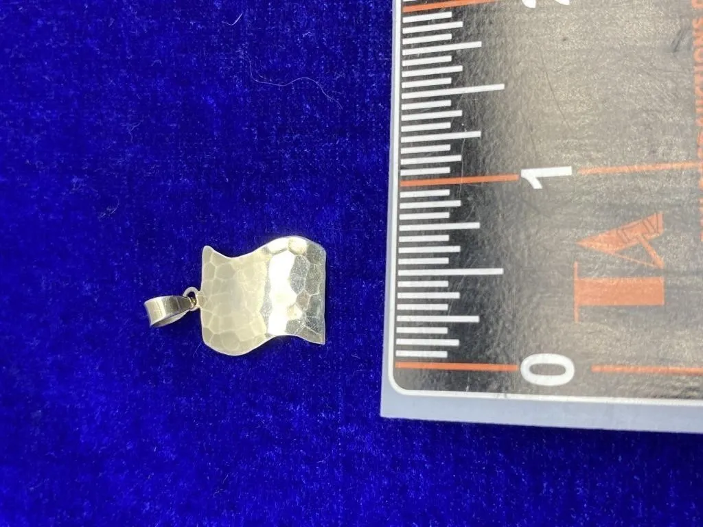 Sterling Silver Pendant, 1.25" L