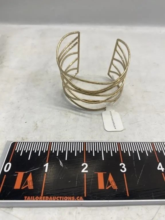 Anthropologie Gold-Tone Wire Cuff Bracelet