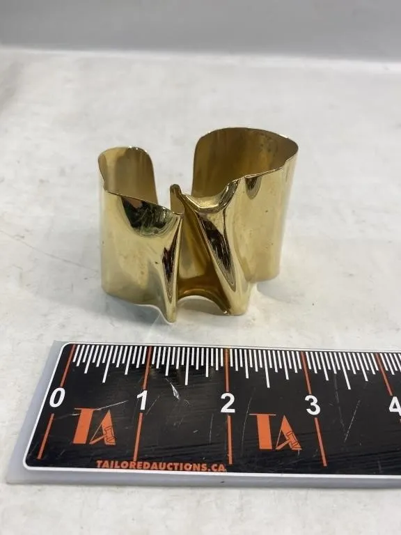 Gold-Tone Wavy Cuff Bracelet